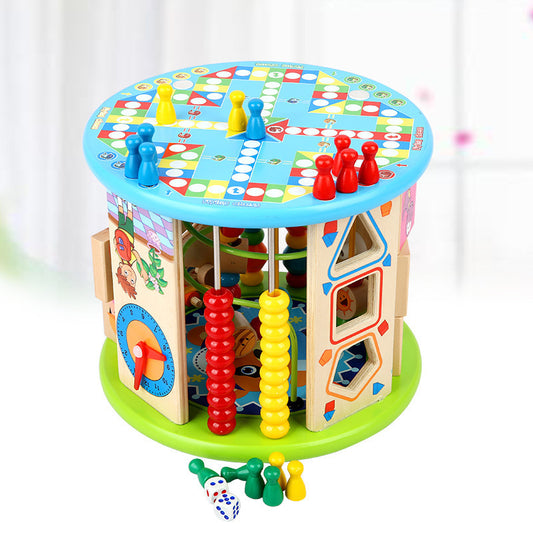 Multifunctional 10-in-one Puzzle Bead Around Wooden Toy