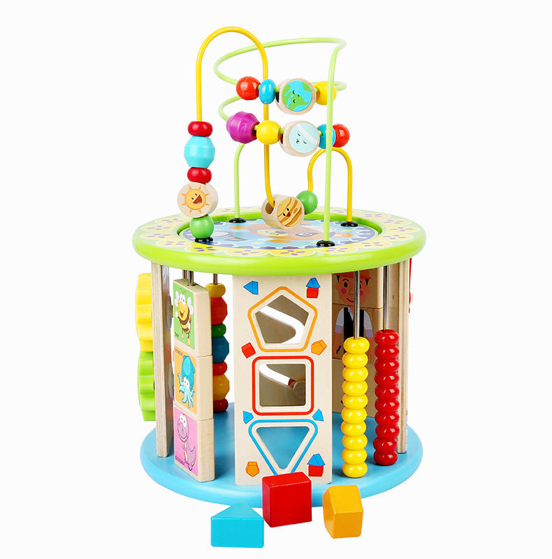 Multifunctional 10-in-one Puzzle Bead Around Wooden Toy