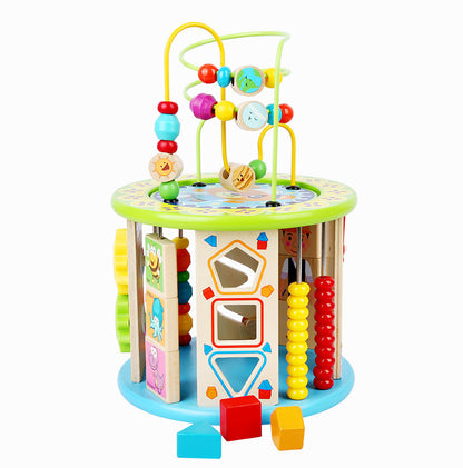 Multifunctional 10-in-one Puzzle Bead Around Wooden Toy