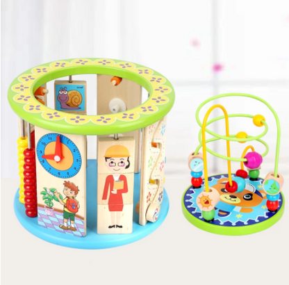 Multifunctional 10-in-one Puzzle Bead Around Wooden Toy