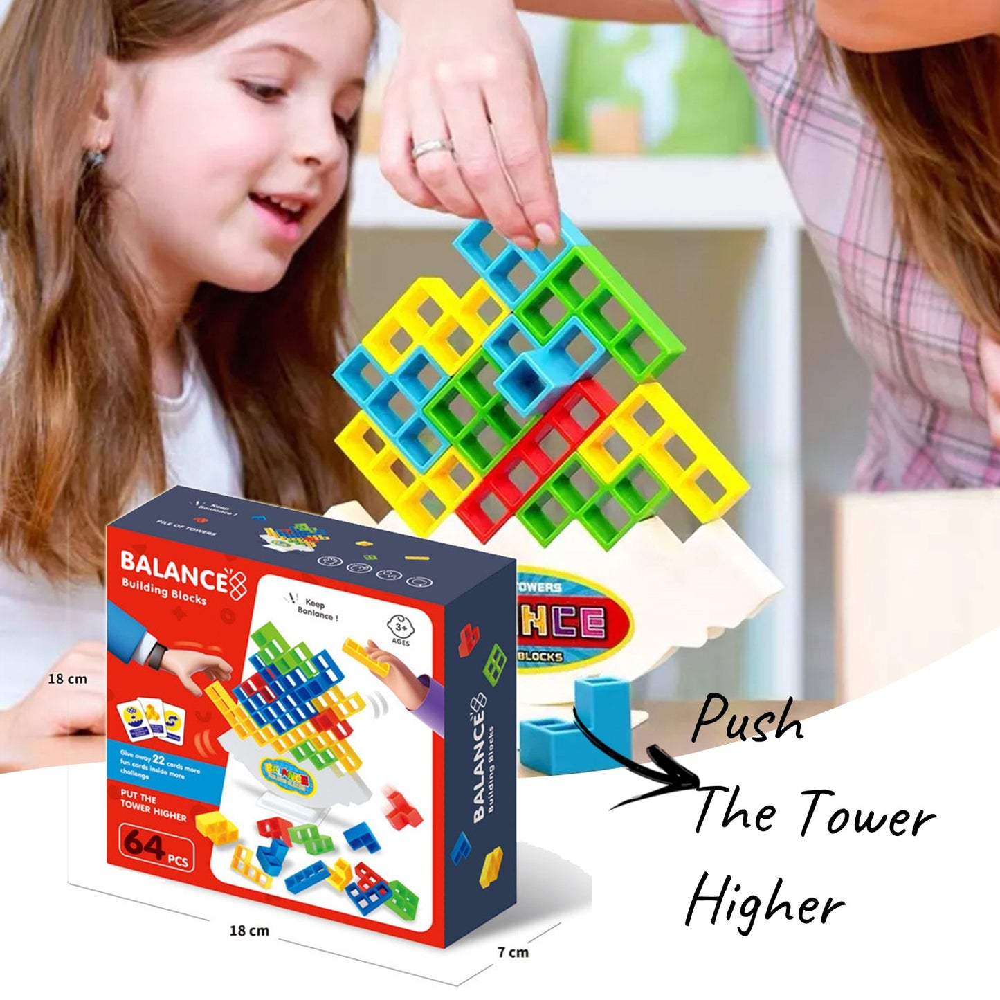 Balance Stacking Building Blocks Game both for Kids & Adults