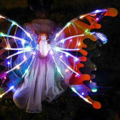 Girls Electrical & Shiny Moving Fairy Butterfly Wings With Glowing Lights