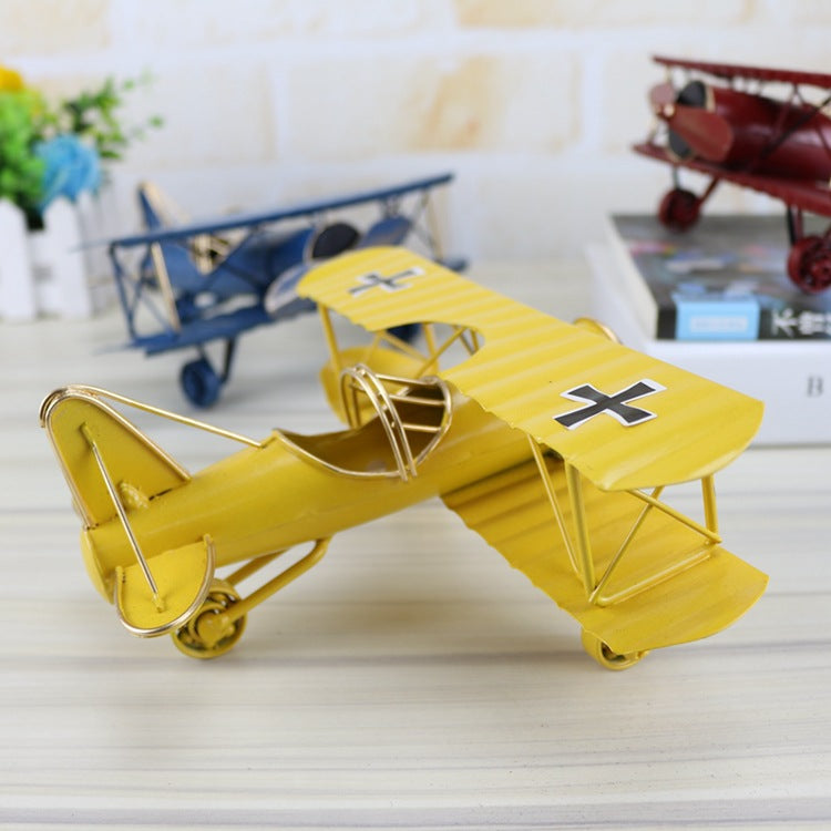 Vintage handmade wrought iron airplane model