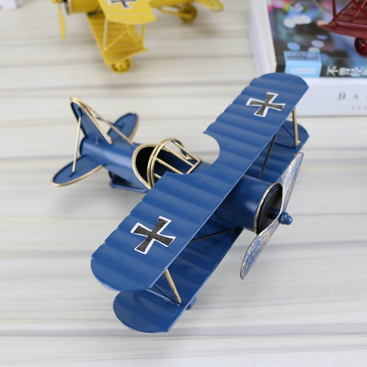 Vintage handmade wrought iron airplane model